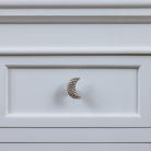 Silver Hammered Crescent Moon Drawer Knob