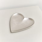 Silver Hammered Love Heart Trinket Tray