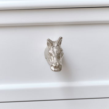 Silver Horse Drawer Knob