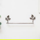 Antique Silver Leaf Detail Textured Towel Rail 62cm