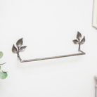 Antique Silver Leaf Detail Textured Towel Rail 62cm