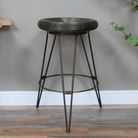 Silver Metal Bar Stool