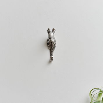 Silver Metal Giraffe Wall Hook