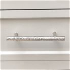 Silver Metal Hammered Bar Pull Drawer Handle