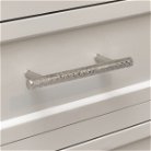 Silver Metal Hammered Bar Pull Drawer Handle