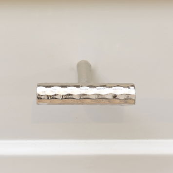 Silver Metal Hammered Drawer Bar Pull Handle