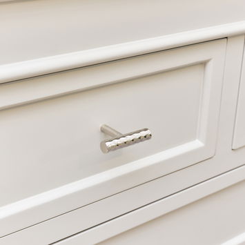 Silver Metal Hammered Drawer Bar Pull Handle