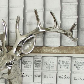 Silver Metal Stags Head