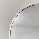 Silver Oval Framed Wall Mirror 140cm x 40cm