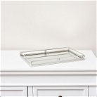Silver Rectangle Mirrored Display Tray