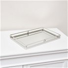 Silver Rectangle Mirrored Display Tray