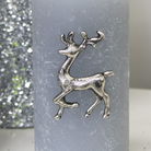 Silver Reindeer Candle Pin