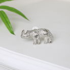 Silver Rhino Drawer Knob