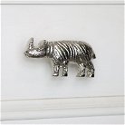 Silver Rhino Drawer Knob