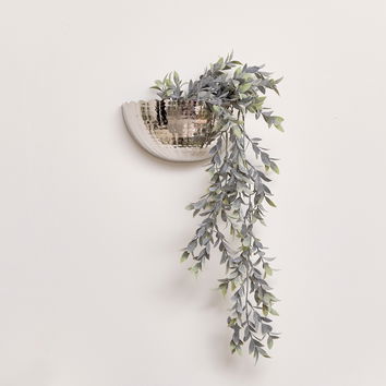 Silver Scalloped Wall Planter