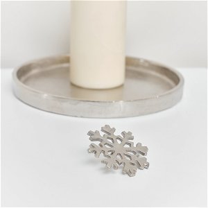 Silver Snowflake Candle Pin