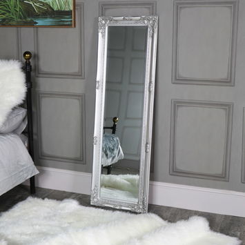 Tall Slim Silver Mirror 