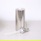 Silver Textured Metal Soap Dispenser