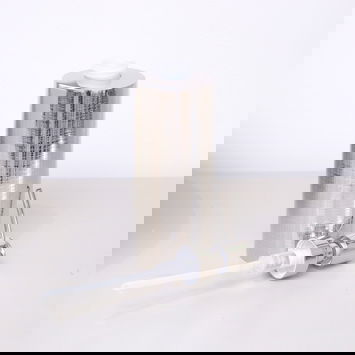 Silver Textured Metal Soap Dispenser