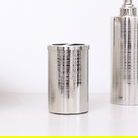 Silver Textured Metal Toothbrush Holder