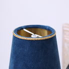 Small Blue & Gold Velvet Lamp Shade