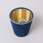 Small Blue & Gold Velvet Lamp Shade
