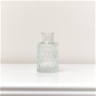 Small Clear Geometric Glass Bottle Vase - 9.5cm