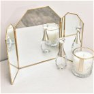 Small Gold Triple Dressing Table Mirror 