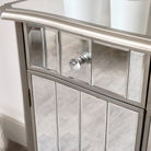 Small Mirrored Storage Sideboard - Tiffany Range