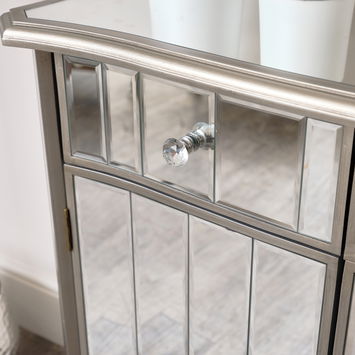 Small Mirrored Storage Sideboard - Tiffany Range