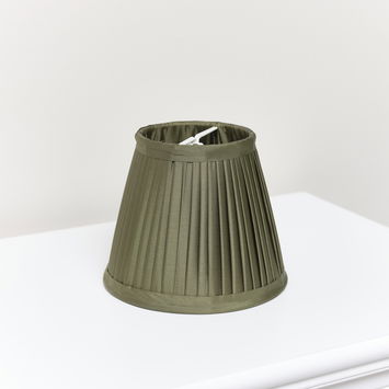 Small Olive Green Pleated Lamp Shade