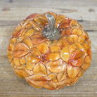 Small Orange Leaf Detail Pumpkin Ornament