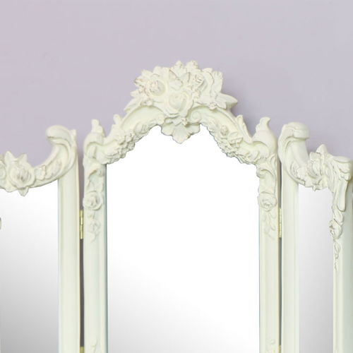 Small Ornate Rose Triple Mirror  - 38cm x 38cm