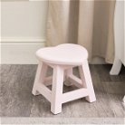 Small Pink Wooden Heart Stool