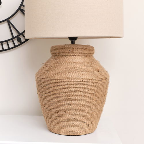 Large Rope Effect Table Lamp