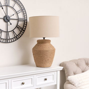 Small Rope Effect Table Lamp