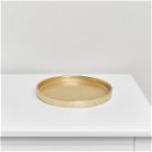 Small Round Gold Metal Tray - 20.5cm