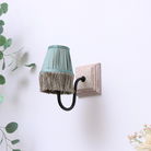 Small Teal Fringed Lamp Shade