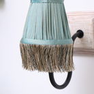 Small Teal Fringed Lamp Shade
