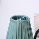 Small Teal Fringed Lamp Shade