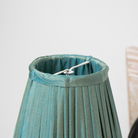 Small Teal Fringed Lamp Shade