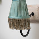Small Teal Fringed Lamp Shade