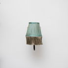 Small Teal Fringed Lamp Shade