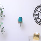 Small Teal & Gold Silk Lamp Shade