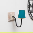 Small Teal & Gold Silk Lamp Shade