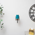 Small Teal & Gold Silk Lamp Shade