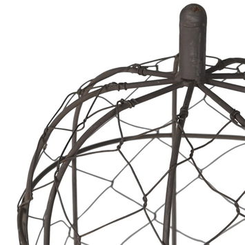 Small Wire and Dome Black Stone Planter Pot/Bird Cage - 46cm