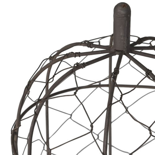 Small Wire and Dome Black Stone Planter Pot/Bird Cage - 46cm