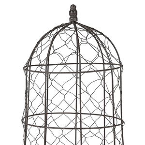 Small Wire Dome and Red Stone Planter Pot/Bird Cage - 45cm