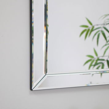 Square Mirrored Frame Wall Mirror Venetian 50cm x 50cm 